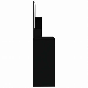 vidaXL ドレッシングテーブル ミラー付き ブラック 86.5x35x136cm家具 キャビネット&収納 洗面・化粧台ユニット 寝室用化粧用テーブル(代引不可)