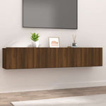 vidaXL テレビキャビネット 2点 ブラウンオーク 80x30x30 cm エンジニアリングウッド家具 AVラック・テレビ台(代引不可)