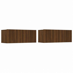 vidaXL テレビキャビネット 2点 ブラウンオーク 80x30x30 cm エンジニアリングウッド家具 AVラック・テレビ台(代引不可)