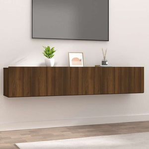 vidaXL テレビキャビネット 2点 ブラウンオーク 80x30x30 cm エンジニアリングウッド家具 AVラック・テレビ台(代引不可)