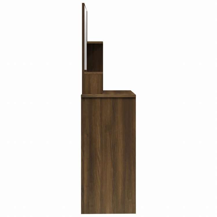vidaXL ドレッシングテーブル ミラー付き ブラウンオーク 86.5x35x136cm家具 キャビネット&収納 洗面・化粧台ユニット 寝室用化粧用テーブル(代引不可)