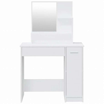 vidaXL ドレッシングテーブルセット ホワイト 86.5x35x136cm家具 キャビネット&収納 洗面・化粧台ユニット 寝室用化粧用テーブル(代引不可)