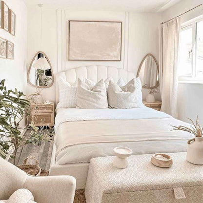 vidaXL ベッドサイドキャビネット 2点 ブラウン パイン無垢材&天然ラタン家具 テーブル ベッドサイドテーブル(代引不可)