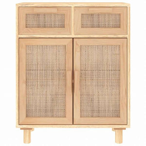 vidaXL サイドボード ブラウン 60x30x75 cm パイン無垢材&天然ラタン家具 キャビネット&収納 サイドボード(代引不可)