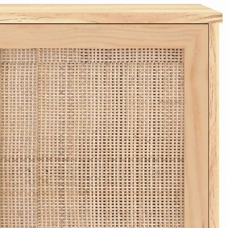 vidaXL サイドボード ブラウン 105x30x60 cm パイン無垢材&天然ラタン家具 キャビネット&収納 サイドボード(代引不可)