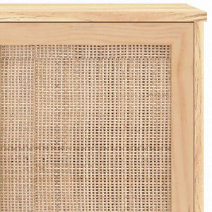vidaXL サイドボード ブラウン 105x30x60 cm パイン無垢材&天然ラタン家具 キャビネット&収納 サイドボード(代引不可)
