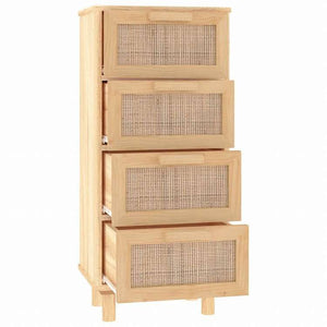 vidaXL サイドボード ブラウン 40x30x90 cm パイン無垢材&天然ラタン家具 キャビネット&収納 サイドボード(代引不可)