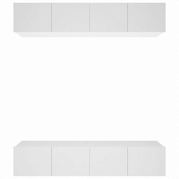 vidaXL テレビキャビネット 4点 ホワイト 80x30x30 cm エンジニアリングウッド家具 AVラック・テレビ台(代引不可)