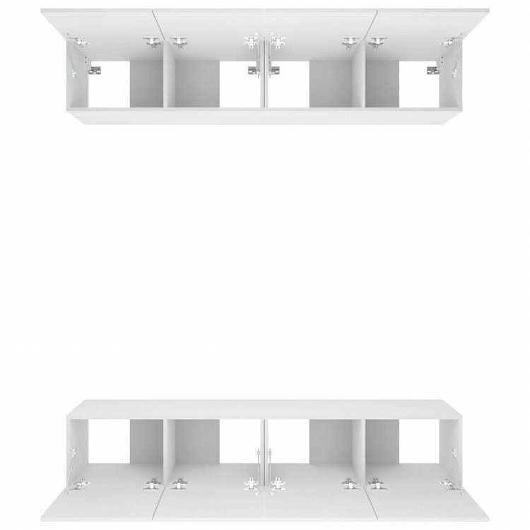 vidaXL テレビキャビネット 4点 ホワイト 80x30x30 cm エンジニアリングウッド家具 AVラック・テレビ台(代引不可)