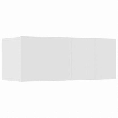 vidaXL テレビキャビネット 4点 ホワイト 80x30x30 cm エンジニアリングウッド家具 AVラック・テレビ台(代引不可)