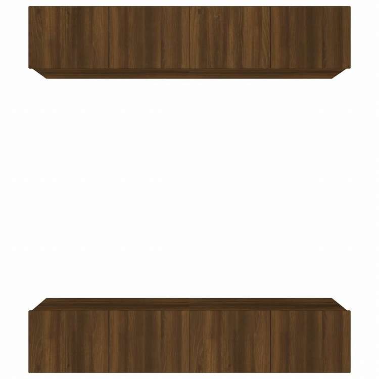 vidaXL テレビキャビネット 4点 ブラウンオーク 80x30x30 cm エンジニアリングウッド家具 AVラック・テレビ台(代引不可)