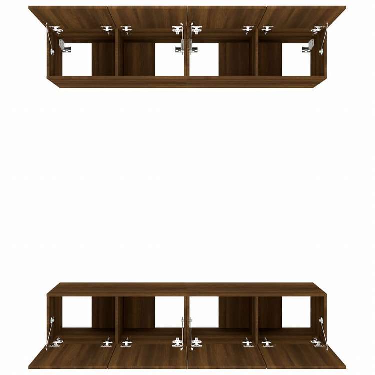vidaXL テレビキャビネット 4点 ブラウンオーク 80x30x30 cm エンジニアリングウッド家具 AVラック・テレビ台(代引不可)