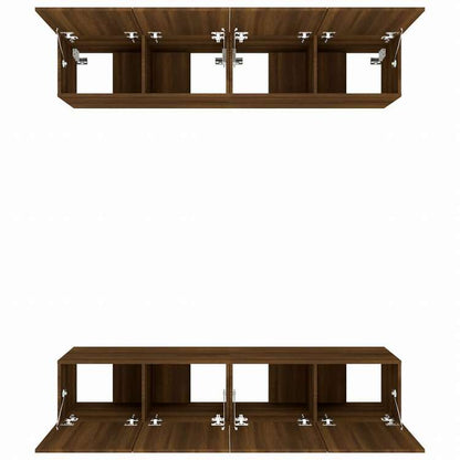 vidaXL テレビキャビネット 4点 ブラウンオーク 80x30x30 cm エンジニアリングウッド家具 AVラック・テレビ台(代引不可)