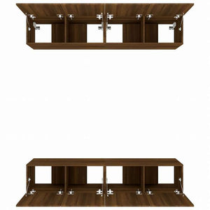 vidaXL テレビキャビネット 4点 ブラウンオーク 80x30x30 cm エンジニアリングウッド家具 AVラック・テレビ台(代引不可)