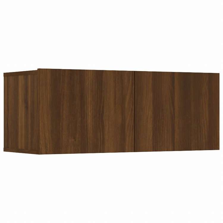 vidaXL テレビキャビネット 4点 ブラウンオーク 80x30x30 cm エンジニアリングウッド家具 AVラック・テレビ台(代引不可)