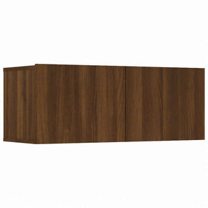 vidaXL テレビキャビネット 4点 ブラウンオーク 80x30x30 cm エンジニアリングウッド家具 AVラック・テレビ台(代引不可)