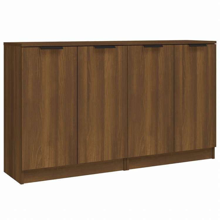 vidaXL サイドボード 2点 ブラウン オーク 60x30x70cm エンジニアリングウッド家具 キャビネット&収納 サイドボード(代引不可)