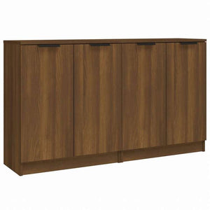 vidaXL サイドボード 2点 ブラウン オーク 60x30x70cm エンジニアリングウッド家具 キャビネット&収納 サイドボード(代引不可)