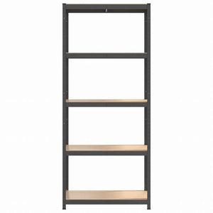 vidaXL 5段収納棚 アントラシート スチール&エンジニアリングウッドビジネス&工業用 工業用収納 業務用収納棚(代引不可)