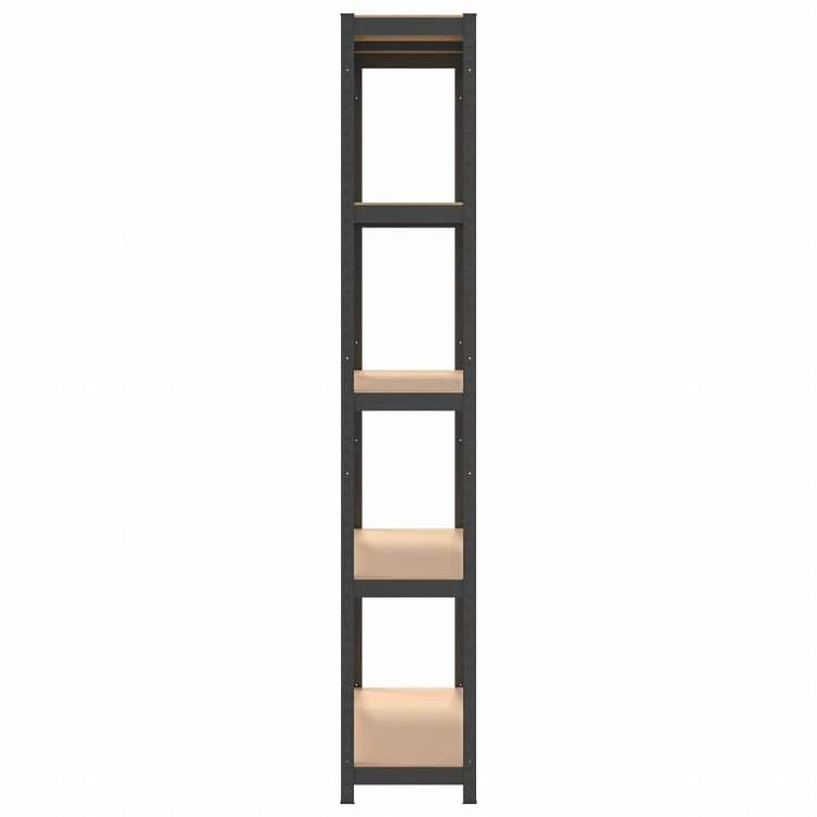 vidaXL 5段収納棚 アントラシート スチール&エンジニアリングウッドビジネス&工業用 工業用収納 業務用収納棚(代引不可)
