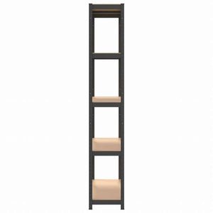 vidaXL 5段収納棚 アントラシート スチール&エンジニアリングウッドビジネス&工業用 工業用収納 業務用収納棚(代引不可)