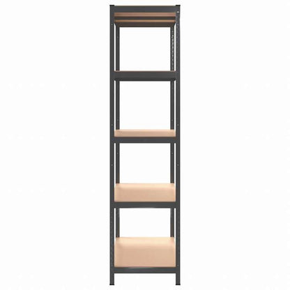 vidaXL 5段収納棚 アントラシート スチール&エンジニアリングウッドビジネス&工業用 工業用収納 業務用収納棚(代引不可)
