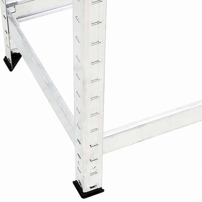 vidaXL 2段型 タイヤラック シルバー 110x40x110 cm 亜鉛メッキ鋼ビジネス&工業用 工業用収納 業務用収納棚(代引不可)