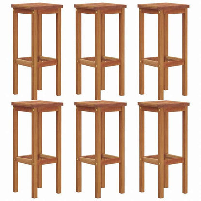 vidaXL バースツール 6点セット アカシア無垢材家具 アウトドア家具 屋外椅子 アウトドアベンチチェア(代引不可)