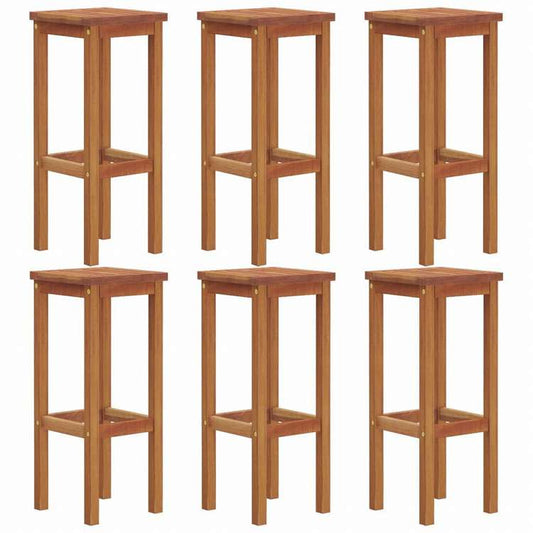 vidaXL バースツール 6点セット アカシア無垢材家具 アウトドア家具 屋外椅子 アウトドアベンチチェア(代引不可)
