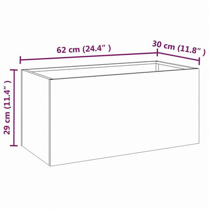 vidaXL プランター ― 62x30x29 cm コルテン鋼ホーム&ガーデン 芝&ガーデン ガーデニング 鉢植え・プランター(代引不可)