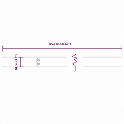 vidaXL 芝生用エッジング 10点 10x103 cm フレキシブル コールテンスチールハードウェア フェンス&バリア 庭小道・縁(代引不可)