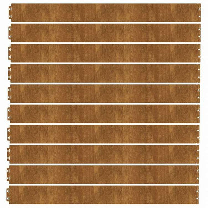 vidaXL 芝生用エッジング 10点 10x103 cm フレキシブル コールテンスチールハードウェア フェンス&バリア 庭小道・縁(代引不可)