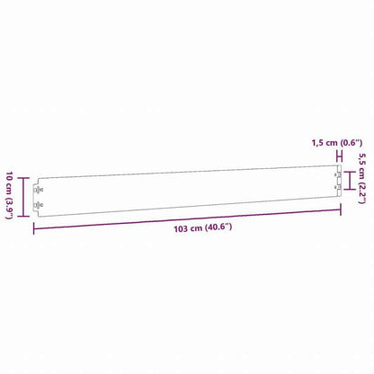 vidaXL 芝生用エッジング 10点 10x103 cm フレキシブル コールテンスチールハードウェア フェンス&バリア 庭小道・縁(代引不可)