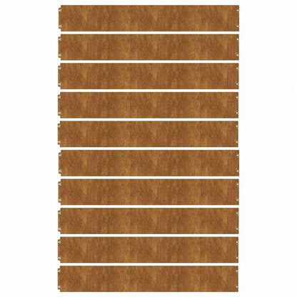 vidaXL 芝生用エッジング 10点 15x103 cm フレキシブル コールテンスチールハードウェア フェンス&バリア 庭小道・縁(代引不可)