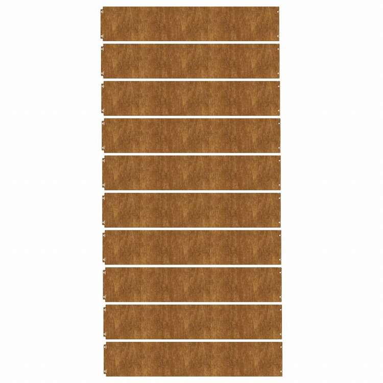 vidaXL 芝生用エッジング 10点 20x103 cm フレキシブル コールテンスチールハードウェア フェンス&バリア 庭小道・縁(代引不可)