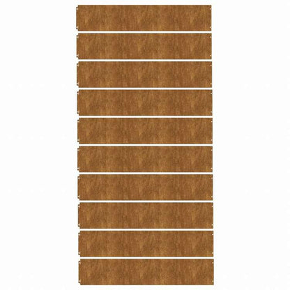 vidaXL 芝生用エッジング 10点 20x103 cm フレキシブル コールテンスチールハードウェア フェンス&バリア 庭小道・縁(代引不可)