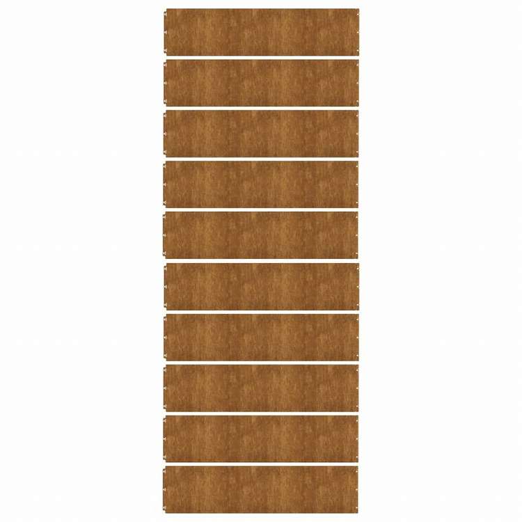 vidaXL 芝生用エッジング 10点 25x103 cm フレキシブル コールテンスチールハードウェア フェンス&バリア 庭小道・縁(代引不可)