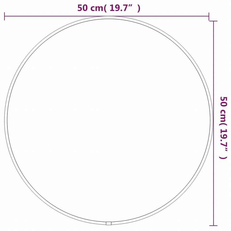 vidaXL ウォールミラー ゴールド 直径50 cm 円形ホーム&ガーデン デコレーション 鏡(代引不可)