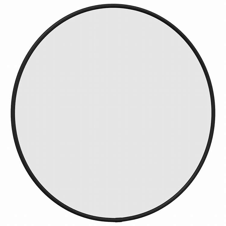 vidaXL ウォールミラー ブラック O40 cm 円形ホーム&ガーデン デコレーション 鏡(代引不可)