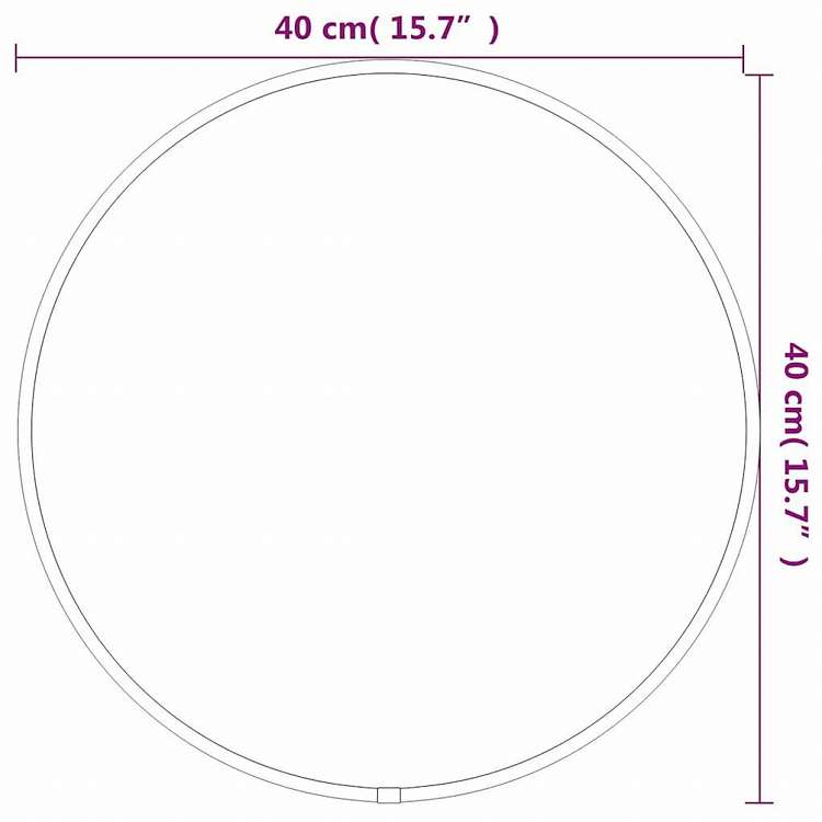 vidaXL ウォールミラー ブラック O40 cm 円形ホーム&ガーデン デコレーション 鏡(代引不可)