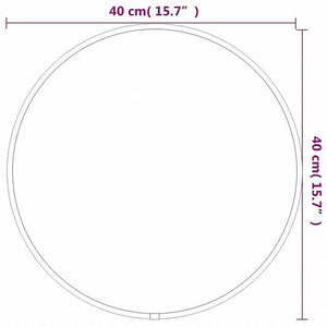 vidaXL ウォールミラー ブラック O40 cm 円形ホーム&ガーデン デコレーション 鏡(代引不可)