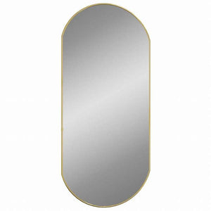 vidaXL 壁取り付け式ミラー ゴールド 90x40 cm オーバルホーム&ガーデン デコレーション 鏡(代引不可)