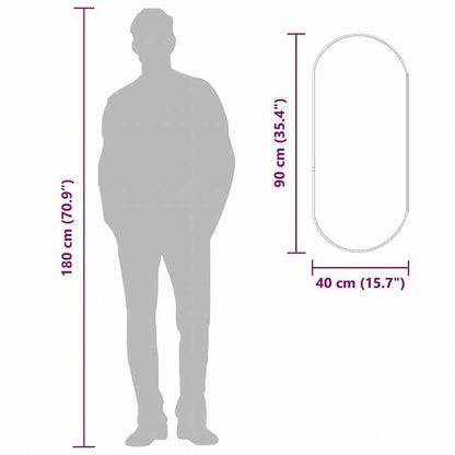 vidaXL 壁取り付け式ミラー ゴールド 90x40 cm オーバルホーム&ガーデン デコレーション 鏡(代引不可)