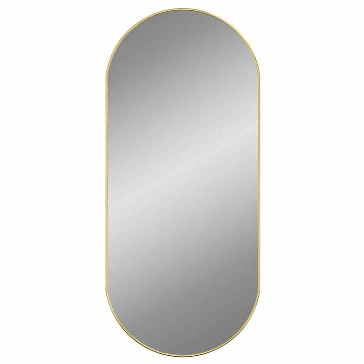 vidaXL 壁取り付け式ミラー ゴールド 100x45 cm オーバルホーム&ガーデン デコレーション 鏡(代引不可)