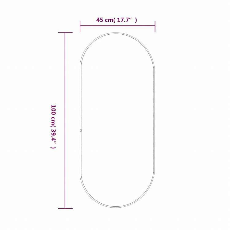 vidaXL 壁取り付け式ミラー ゴールド 100x45 cm オーバルホーム&ガーデン デコレーション 鏡(代引不可)