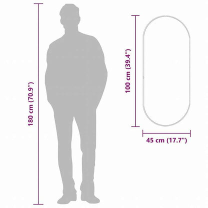 vidaXL 壁取り付け式ミラー ゴールド 100x45 cm オーバルホーム&ガーデン デコレーション 鏡(代引不可)