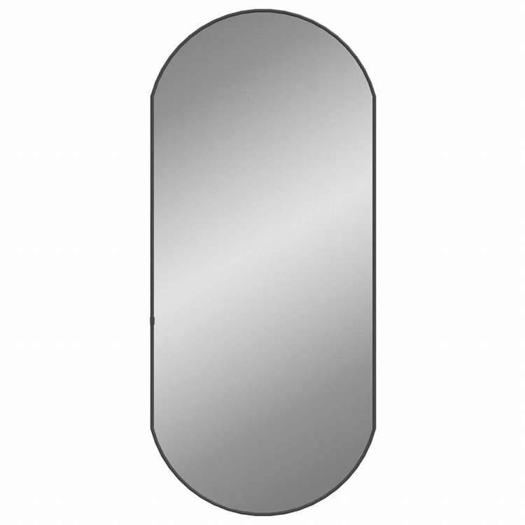 vidaXL 壁取り付け式ミラー ブラック 90x40 cm オーバルホーム&ガーデン デコレーション 鏡(代引不可)