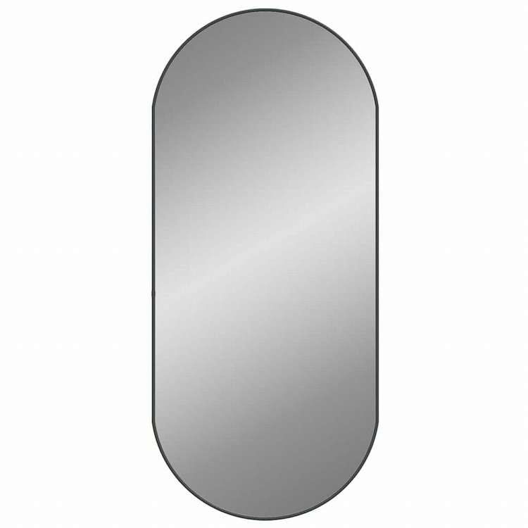 vidaXL 壁取り付け式ミラー ブラック 100x45 cm オーバルホーム&ガーデン デコレーション 鏡(代引不可)