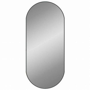 vidaXL 壁取り付け式ミラー ブラック 100x45 cm オーバルホーム&ガーデン デコレーション 鏡(代引不可)