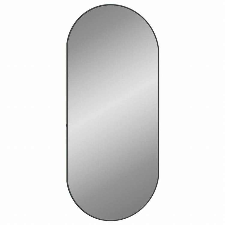 vidaXL 壁取り付け式ミラー ブラック 100x45 cm オーバルホーム&ガーデン デコレーション 鏡(代引不可)